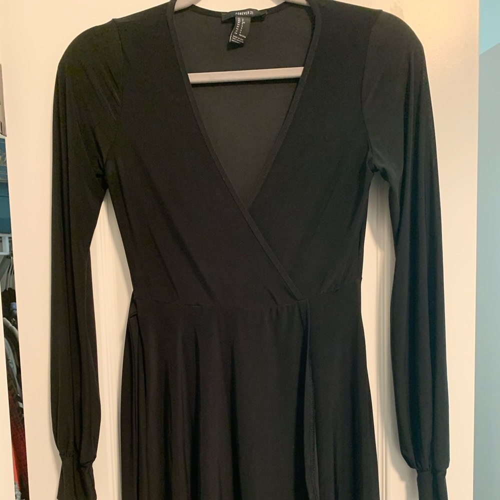 Black wrap dress